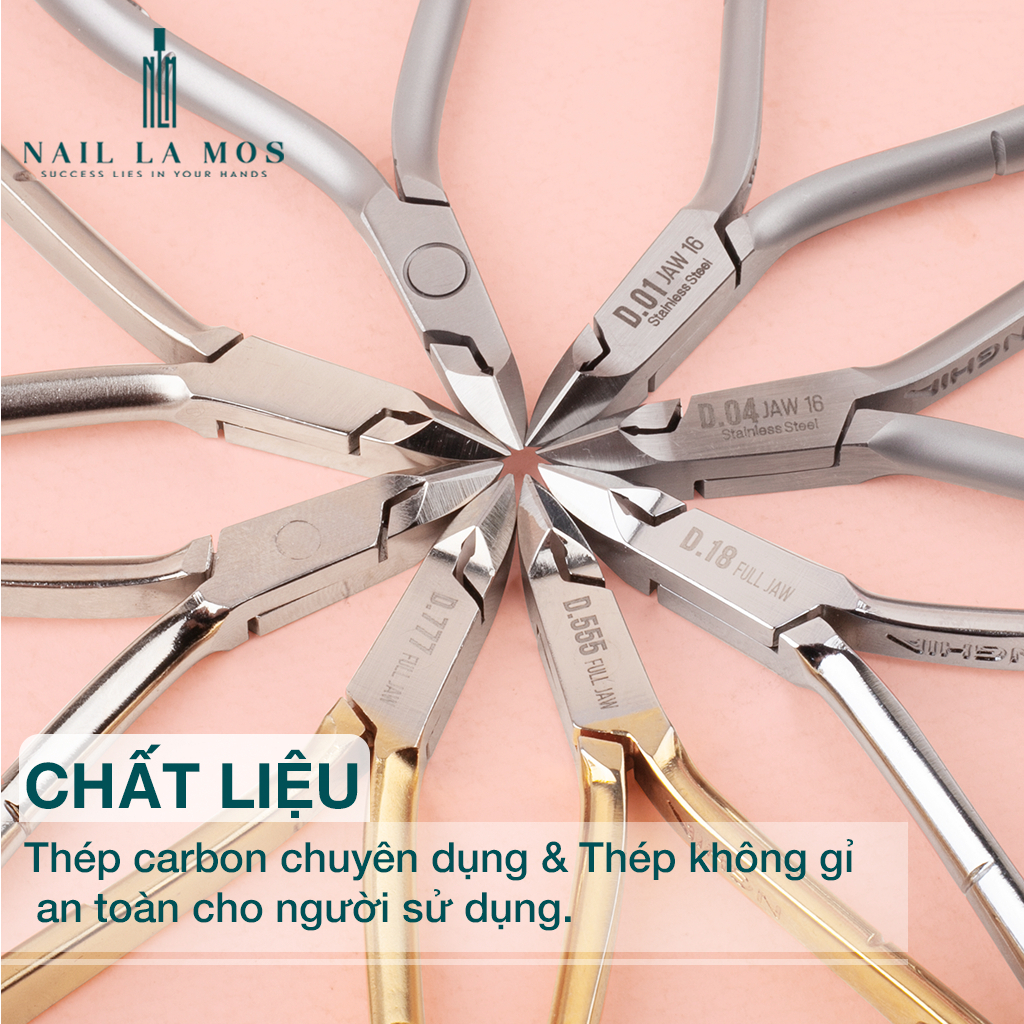 Kềm cắt da Kềm Nghĩa D 507V D501 D555 D777 chính hãng - Kìm nhặt da thép không gỉ chuyên dụng làm nail