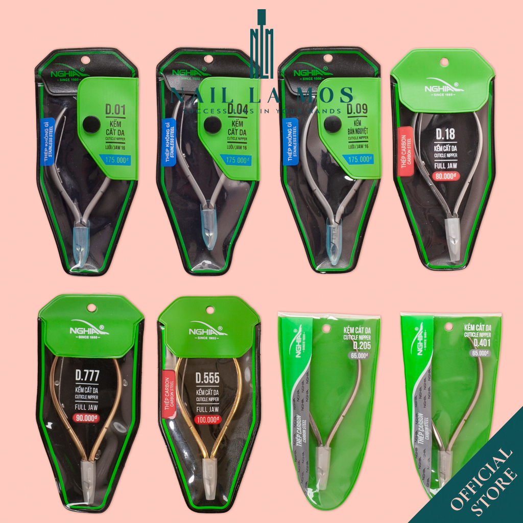 Kềm cắt da Kềm Nghĩa D 507V D501 D555 D777 chính hãng - Kìm nhặt da thép không gỉ chuyên dụng làm nail