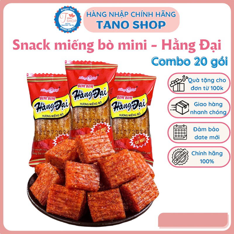 [Combo 20 gói] Snack miếng bò mini Hằng Đại | Ăn vặt ngon rẻ Tano ...