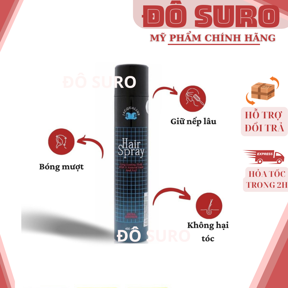 Keo xịt tóc Jacqualine hair spray 400ml (cứng)