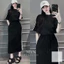 Set Bộ Thể Thao Áo Croptop Cộc Tay Phối Chân Váy Sọc Chất Umi Hàn Co Giãn 4 Chiều Hàng Cao Cấp QC Siêu Đẹp [MYN30]