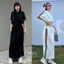 Set Bộ Thể Thao Áo Croptop Cộc Tay Phối Chân Váy Sọc Chất Umi Hàn Co Giãn 4 Chiều Hàng Cao Cấp QC Siêu Đẹp [MYN30]