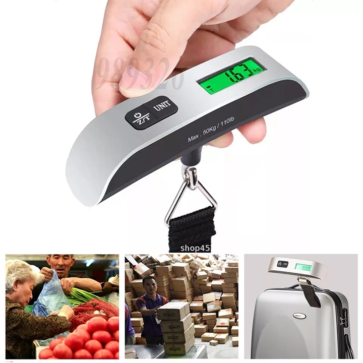 Cân điện tử cầm tay max 50kg , Cân điện tử du lịch , đi chợ bỏ túi gọn nhẹ