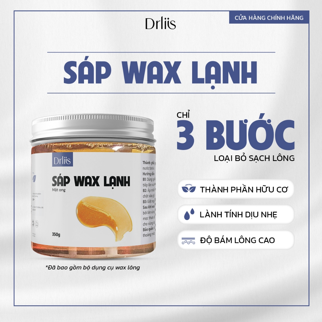 Sáp wax lông Drliis 350gr sáp wax lạnh dùng wax lông nách, chân, tay ...