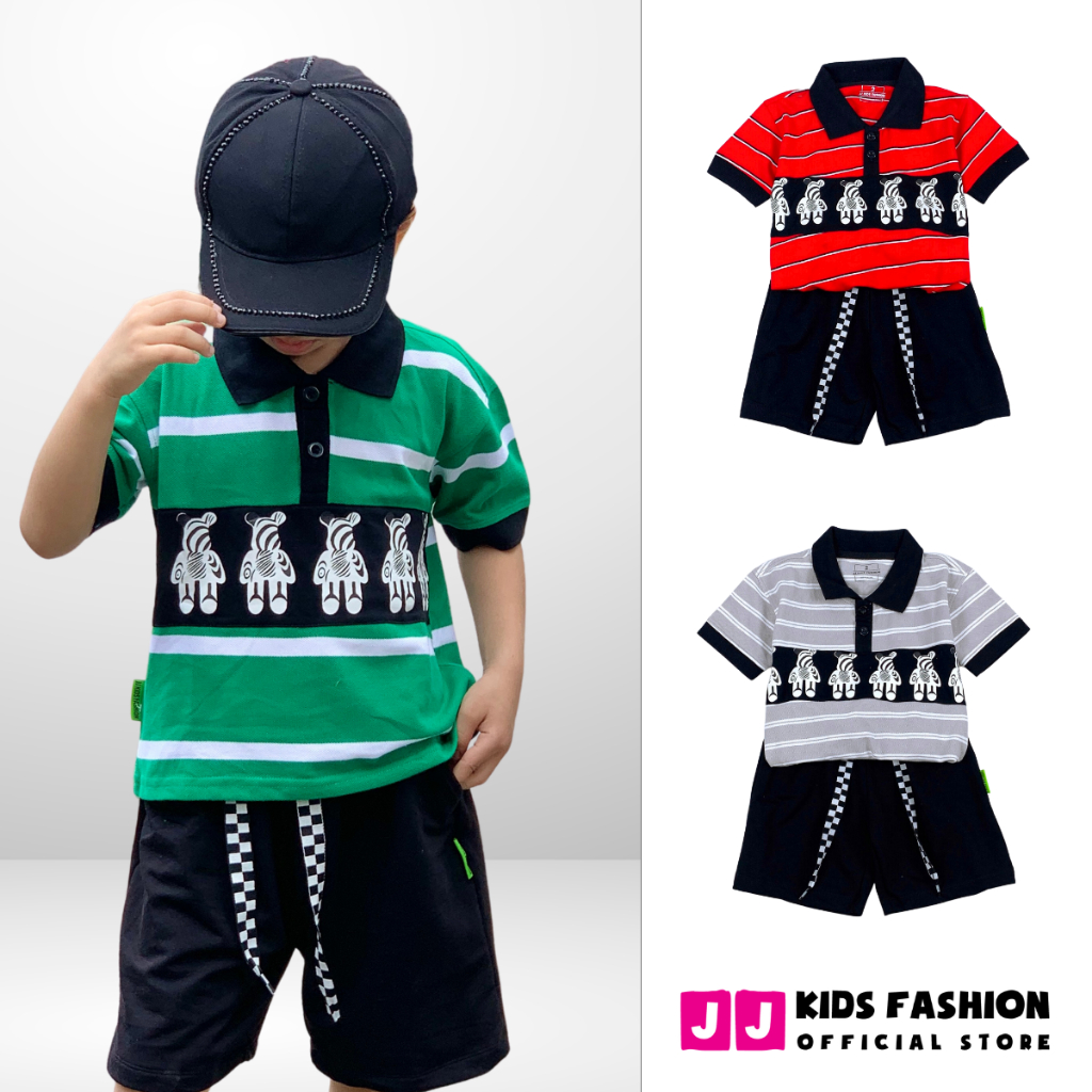 Bộ Polo Bé Trai in hình cá tính - BST Xuân Hè 2024 cho trẻ em 2,3,4,5,6,7,8,9,10,11,12 tuổi