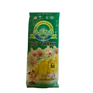 Bịch 10 Đôi Găng tay cao su Hợp Thành dài 27cm size M-S, găng tay rửa chén rửa bát, găng tay nấu nướng