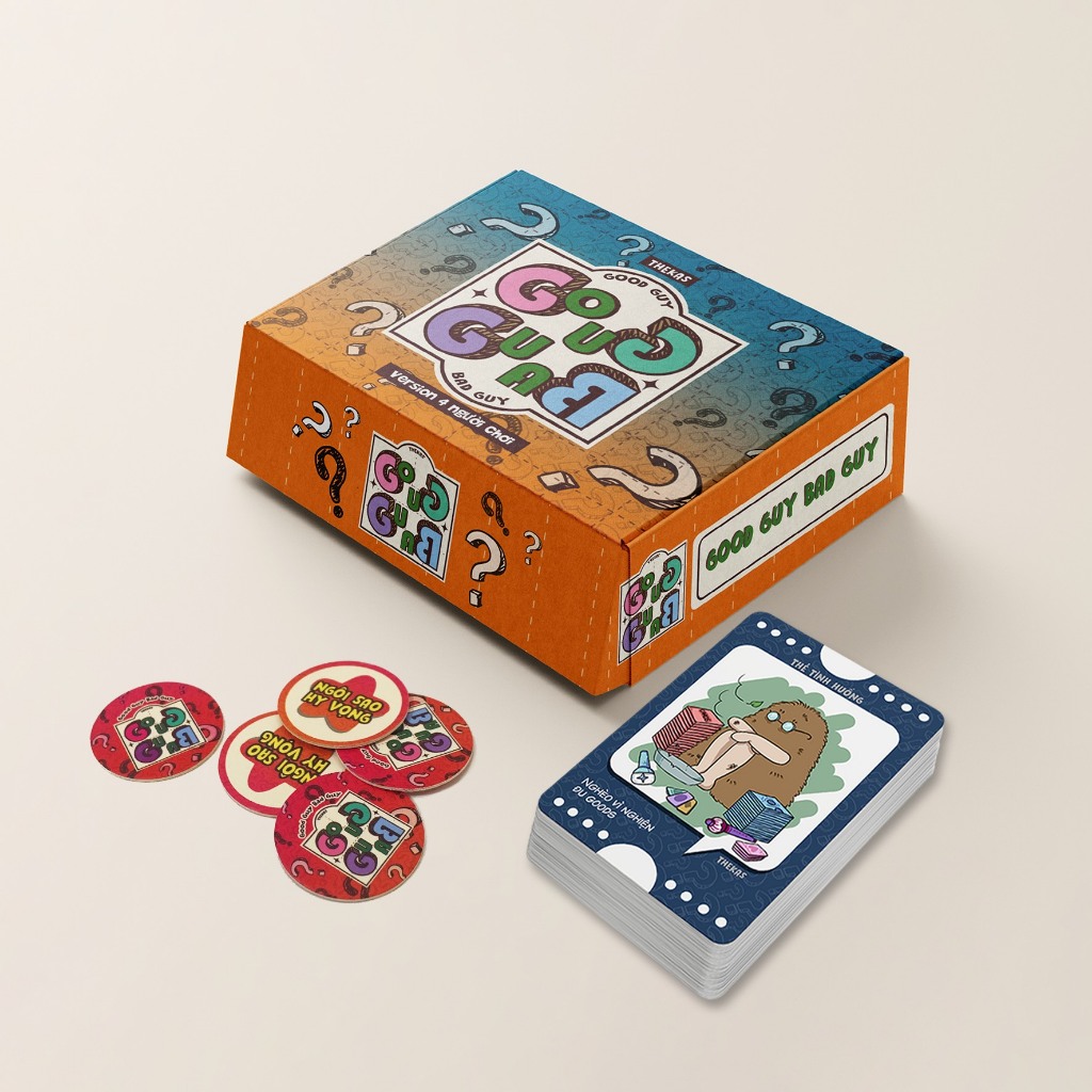 Bộ Bài Good Guy Bad Guy Gogubagu Giấy Cứng 4 Người Chơi Hấp Dẫn Chơi Nhóm Board Game THE KAS