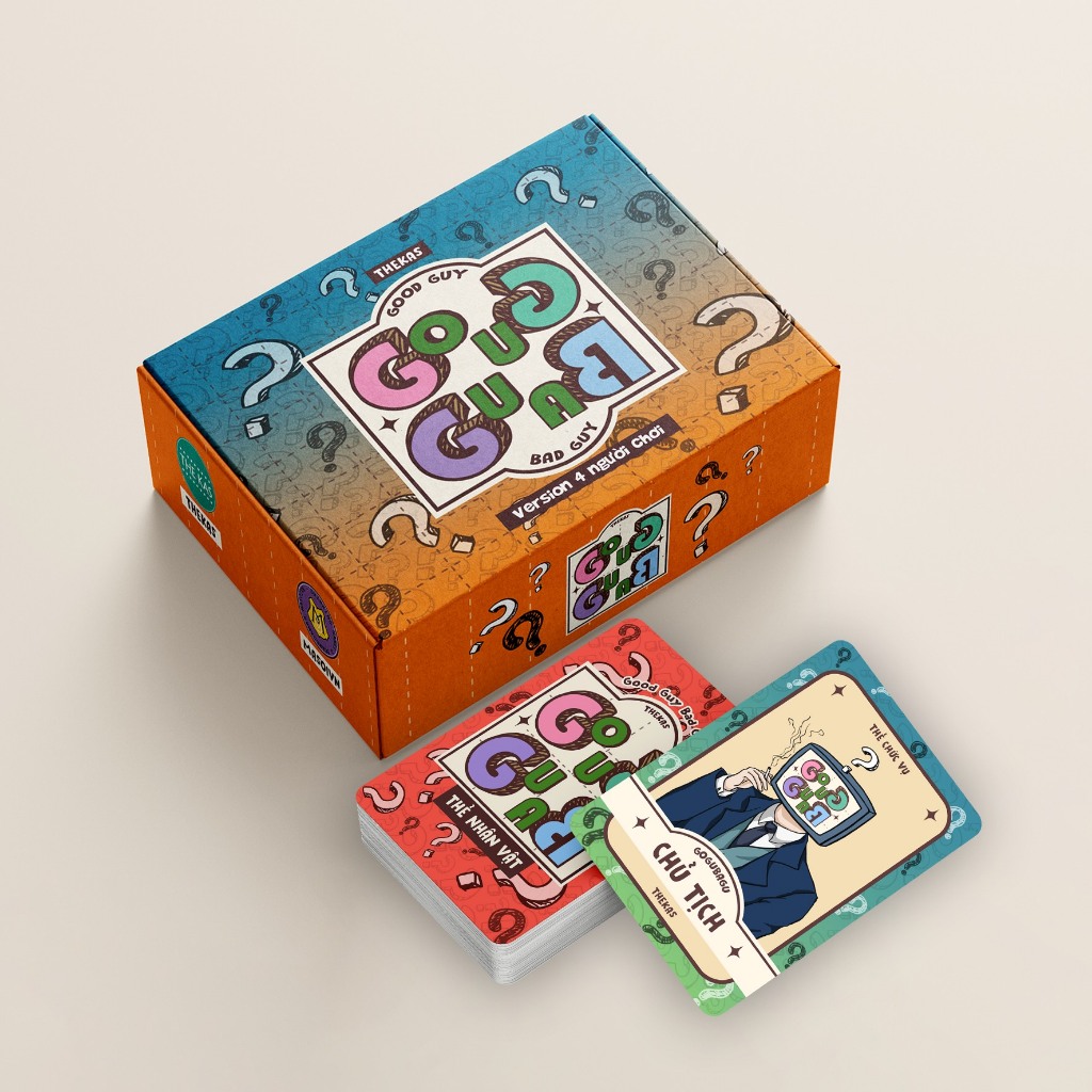 Bộ Bài Good Guy Bad Guy Gogubagu Giấy Cứng 4 Người Chơi Hấp Dẫn Chơi Nhóm Board Game THE KAS