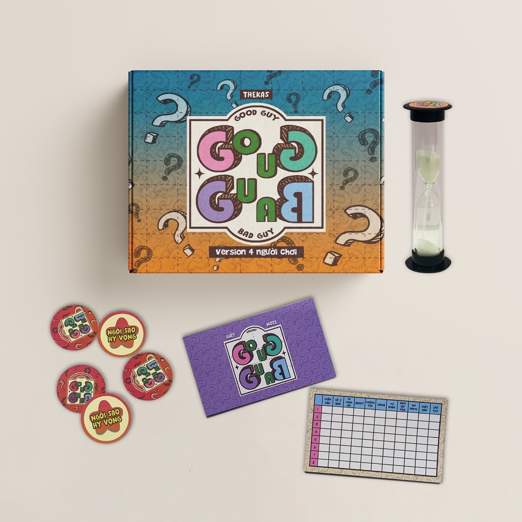 Bộ Bài Good Guy Bad Guy Gogubagu Giấy Cứng 4 Người Chơi Hấp Dẫn Chơi Nhóm Board Game THE KAS