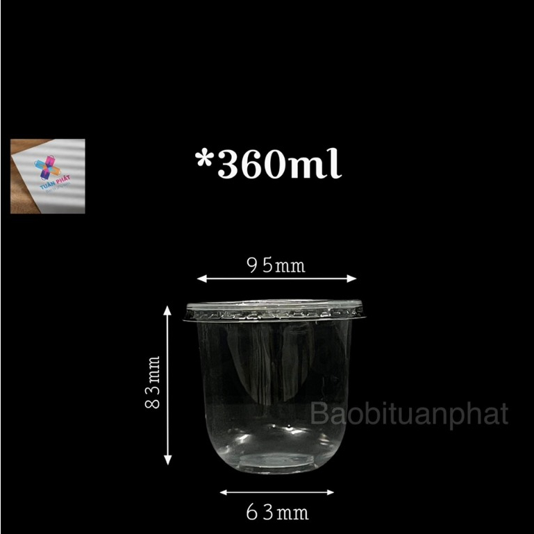 {Lốc 50} Cốc Nhựa PP 360ml 500ml 700ml dùng một lần cho quán cafe, trà sữa, takeway