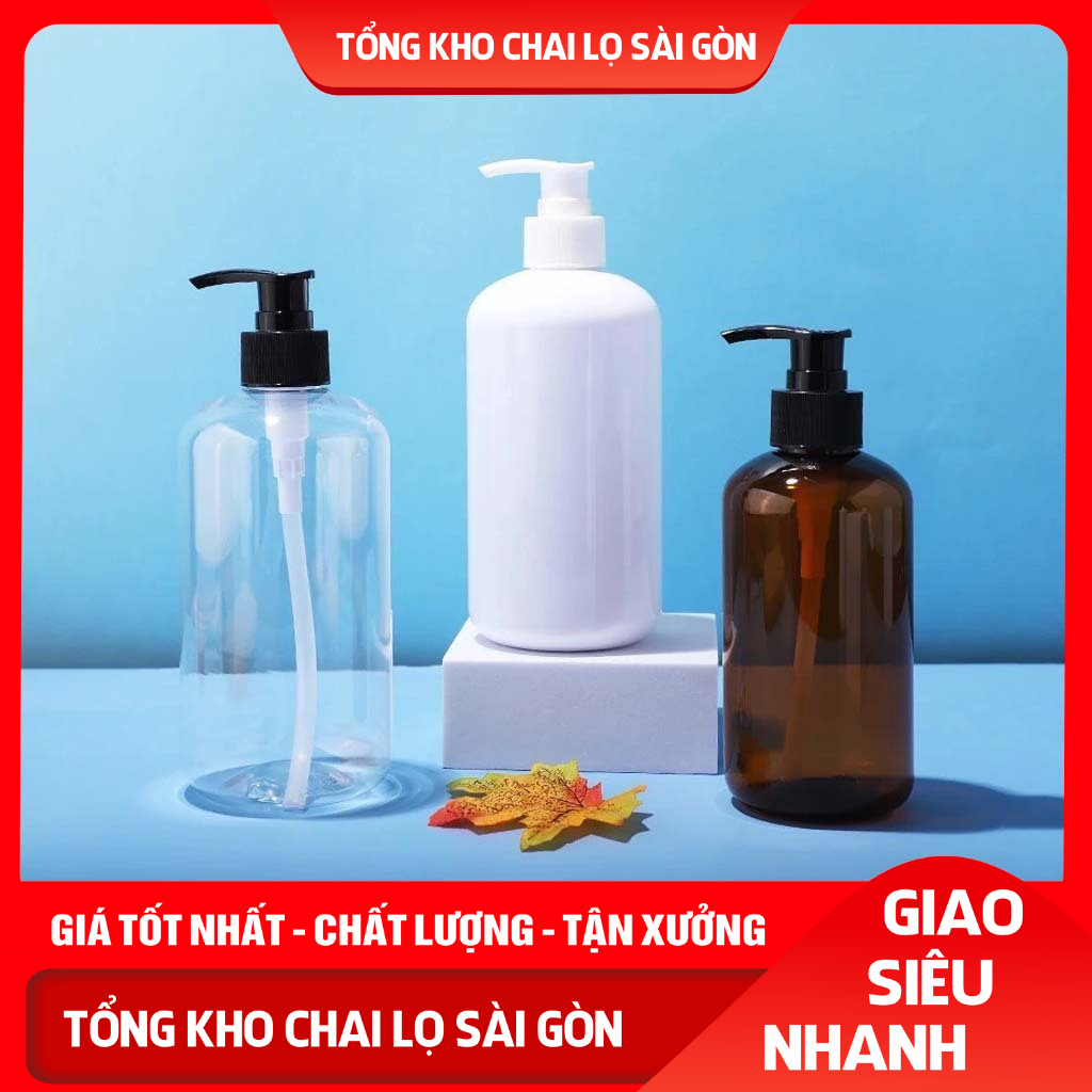 Chai Nhựa Rỗng Vòi Nhấn 300ML/500ML Đựng Dầu Gội, Sửa Tắm, Gel Rửa Tay ...