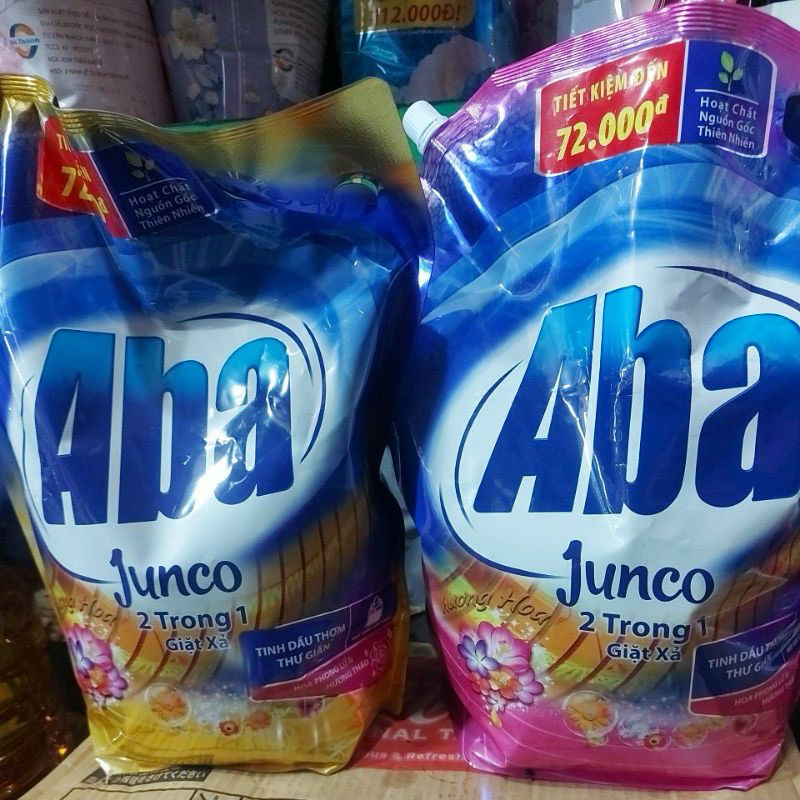 Nước Giặt Aba 2 trong 1 giặt xả nước hoa junco 3.6kg.