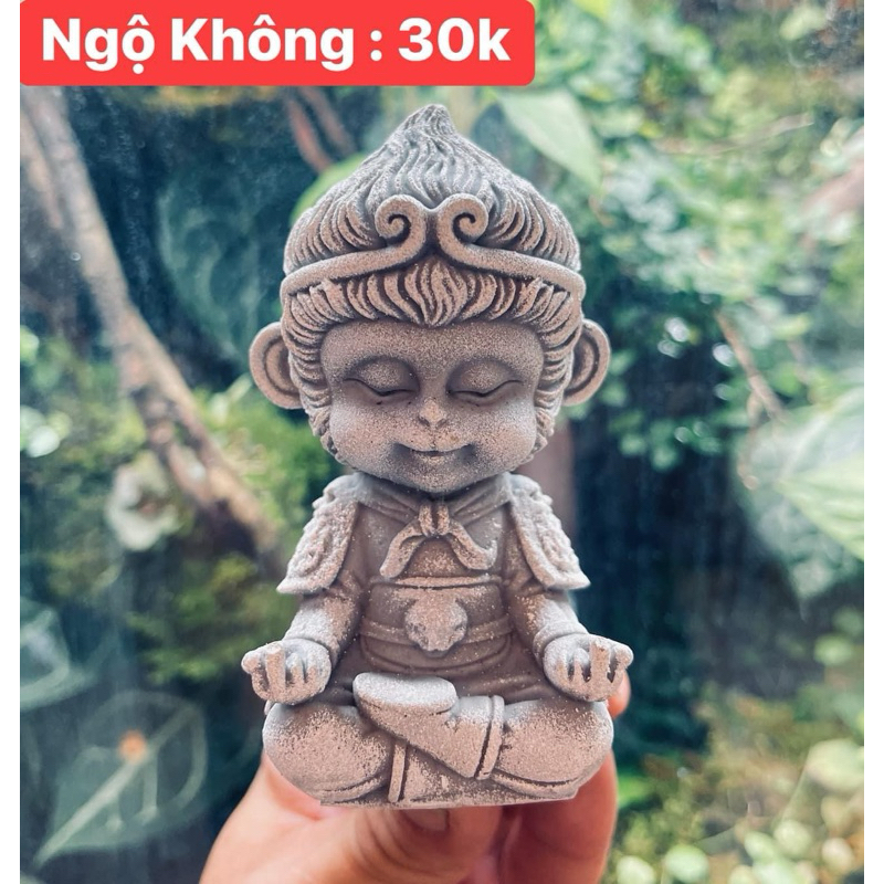 Mô hình tượng tôn ngộ không giơ ngón tay setup terrarium, bán cạn