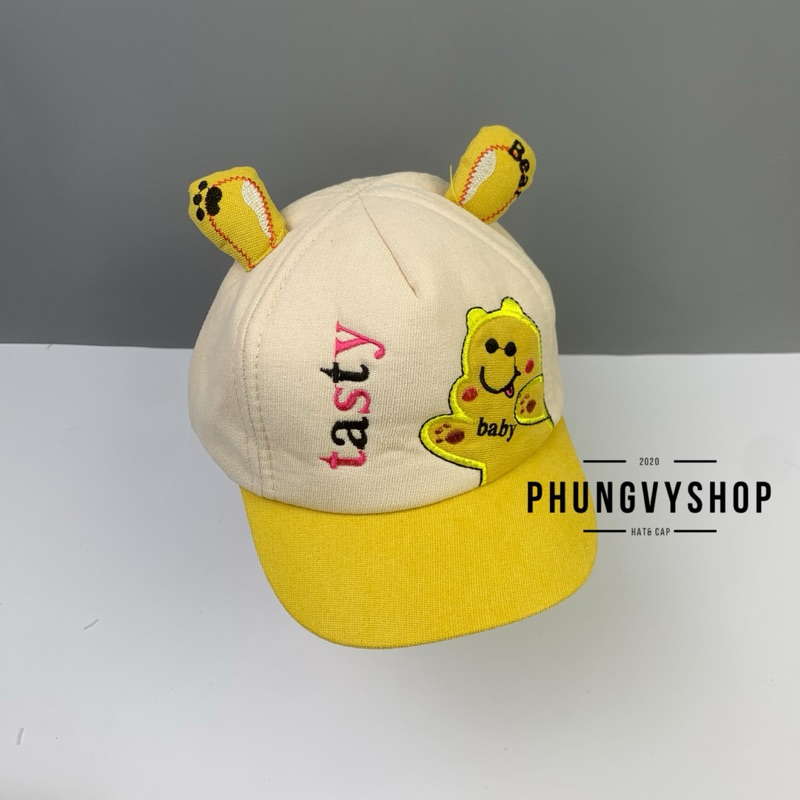 Bé 1-2 TUỔI/ Mũ lưỡi trai cho bé trai bé gái phungvyshop- Nón trẻ em / Kết Nhí Gấu Tasty /