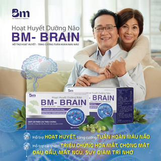 (kèm quà) Hoạt Huyết Dưỡng Não BM – Brain Hỗ Trợ Hoạt Huyết An Thần Hộp 5 Vỉ X 10 Viên