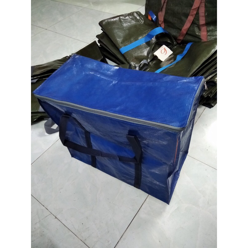 Túi số 7 đựng đồ chuyển nhà bạt màu xanh cam