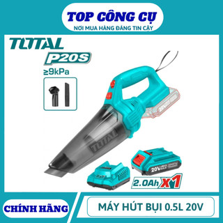 TOTAL Máy hút bụi 0.5L dùng pin 20V kèm pin sạc TVLI201261 / TVLI20126