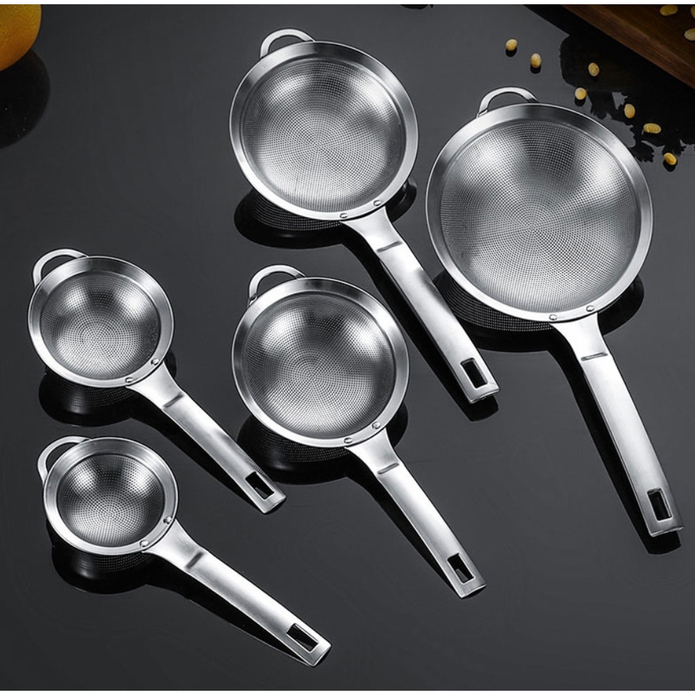 Rây bột inox lổ mịn đáy sâu inox 304 dày cao cấp dùng làm lọc dầu vớt ...