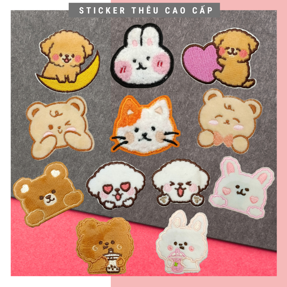 Sticker ủi áo Cao cấp, sticker vải dùng làm miếng vá áo, phụ kiện trang ...