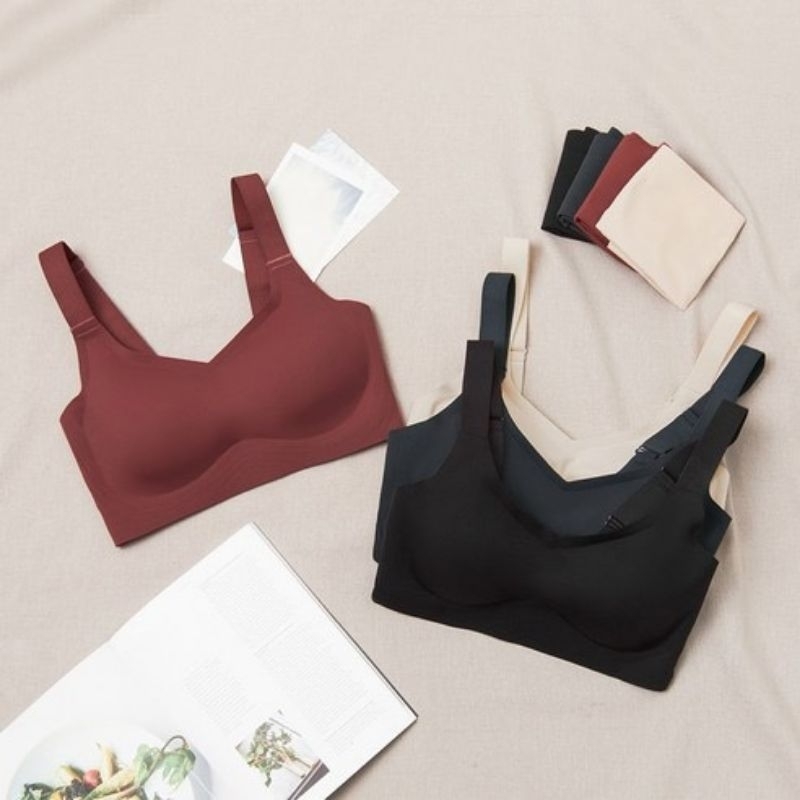 (BomoHouse) Áo ngực su đệm dày push up ko gọng Relaxism* bigsize - dư xịn
