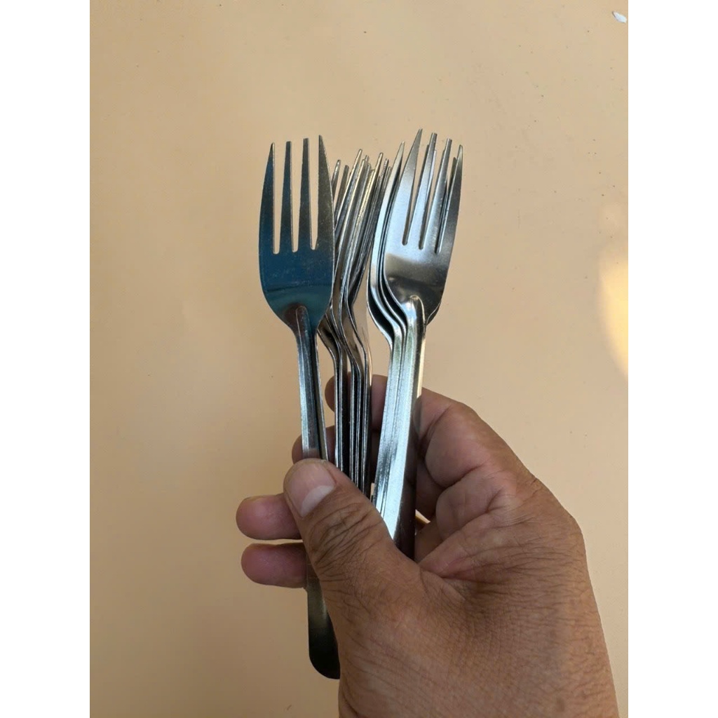 (Combo 10) Nĩa Inox 4 chấu, Nĩa ăn tiện lợi