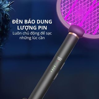 Đèn muỗi có chức năng vợt muỗi Kachi MK386 với đế sạc tích hợp