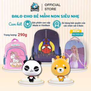 Balo Cho Bé Mầm Non Siêu Nhẹ Made in Việt Nam, Balo Cho Bé Đi Học Mẫu Giáo Bảo Hành 1 Năm