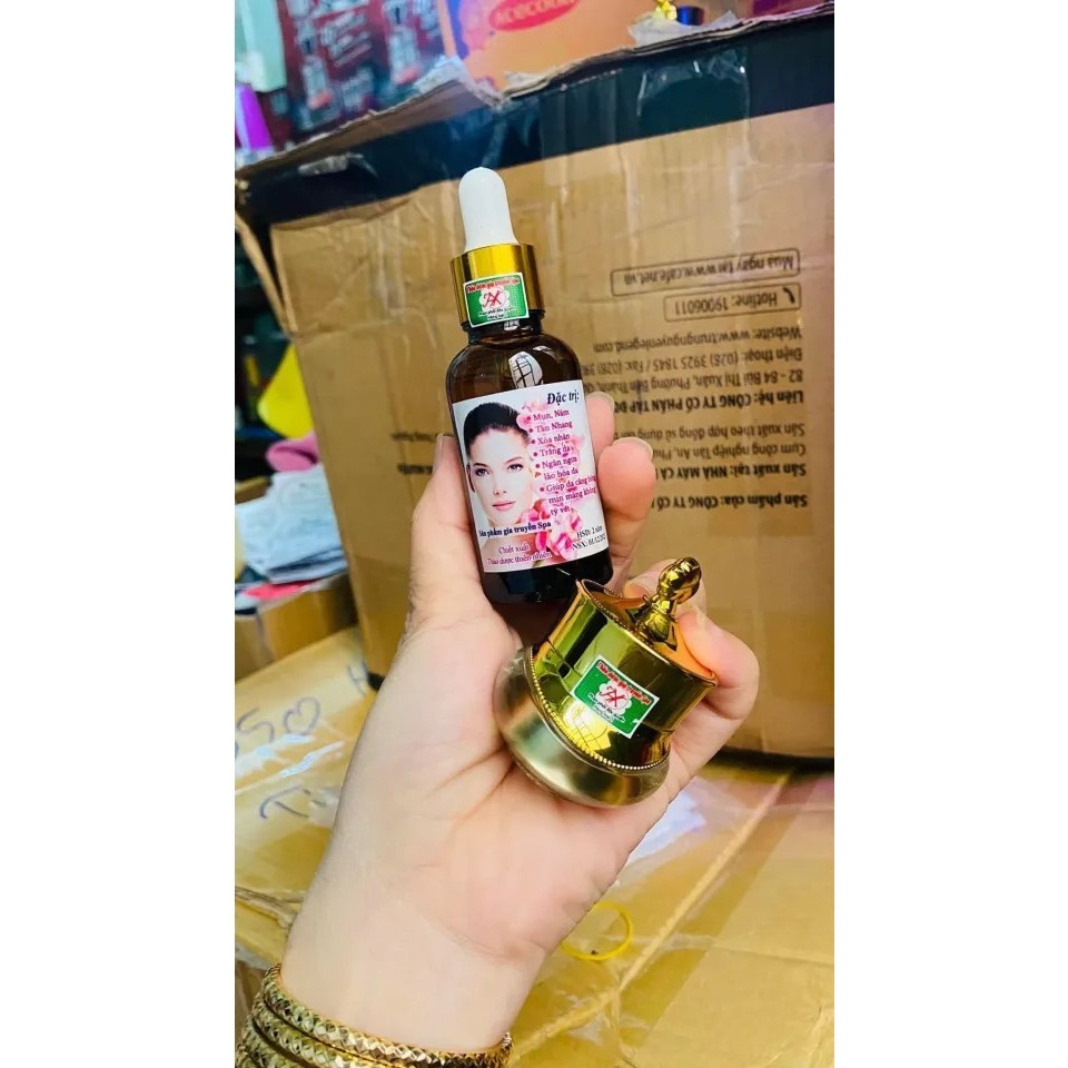 Chai Serum Tái Tạo [Tách Lẻ] Da Gia Truyền Giúp Da Căng Bóng Mịn Màng Sạch Nám Mụn Tàn Nhang Hũ 30gr 2024