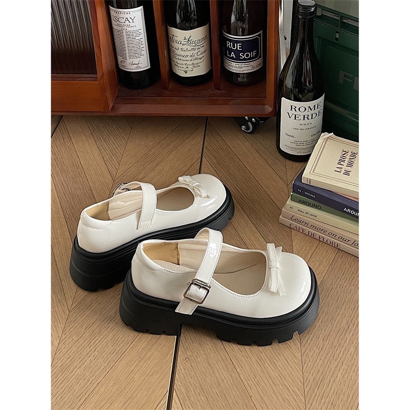 Giày LOLITA Nữ Da Đế Cao Đính Đá Phong Cách Hàn Quốc Trẻ Trung Năng Động G087 - NTShoes