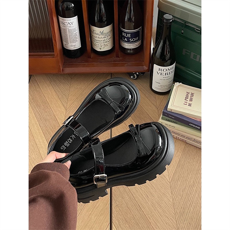 Giày LOLITA Nữ Da Đế Cao Đính Đá Phong Cách Hàn Quốc Trẻ Trung Năng Động G087 - NTShoes