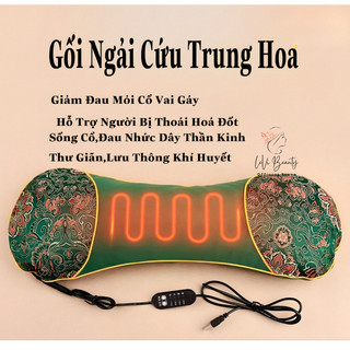 Gối ngải cứu điện massage cổ vai gáy ấm áp, thoải mái giúp đem lại giấc ngủ thư giãn an toàn cho bạn