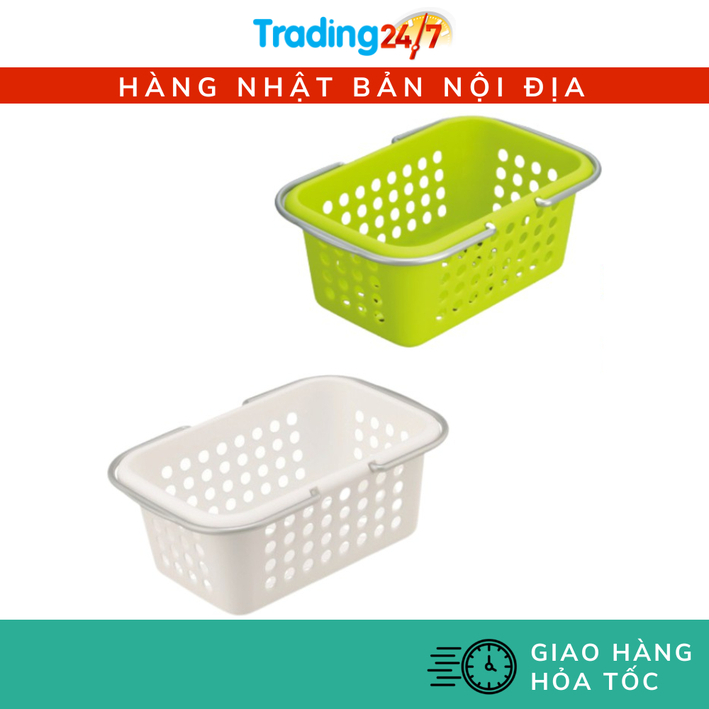 Giỏ nhựa đựng đồ có quay xách Inomata cỡ trung Nội địa Nhật Bản ...