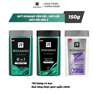 [GIFT] Chai 150g Tắm gội / Sữa tắm Romano (Giao mùi ngẫu nhiên)
