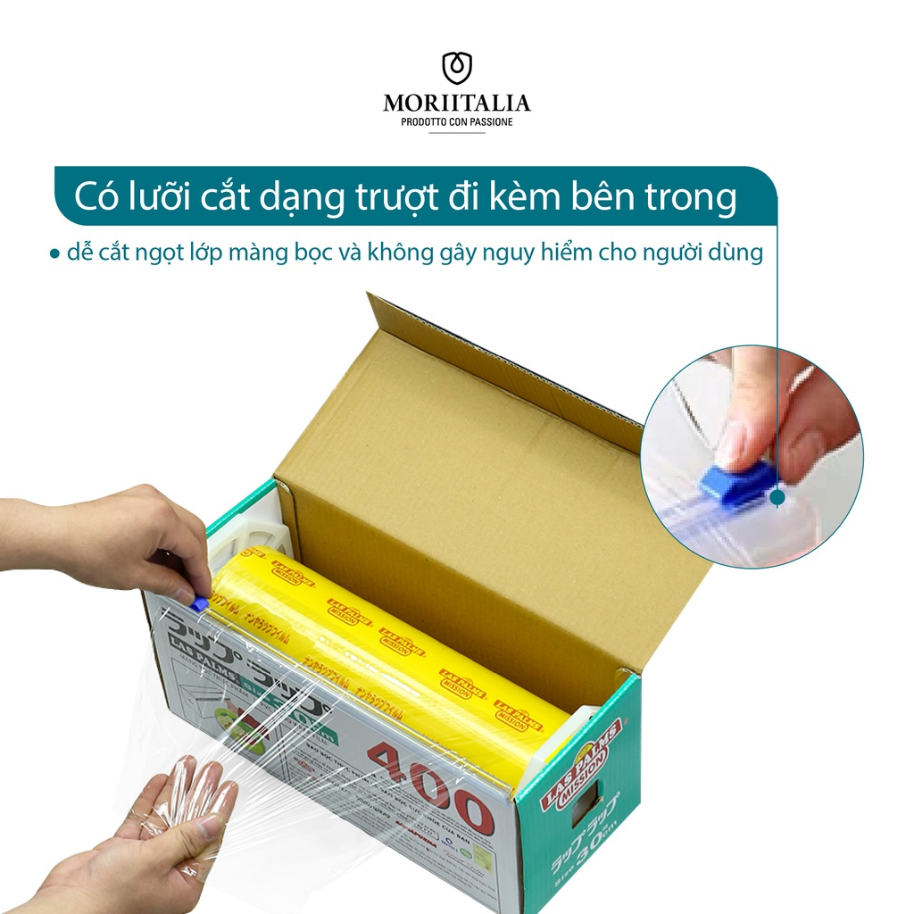 Ảnh Màng bọc thực phẩm PVC Las Palms, Kích thước 30cm x 300m, Ngăn ngừa vi khuẩn, Deo và bám dính hơn 3