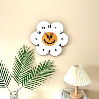 [CB] Đồng hồ treo tường hoa cười sáng tạo, trang trí decor phòng khách, phòng ngủ, cửa hàng, quà tặng thương giá rẻ đẹp