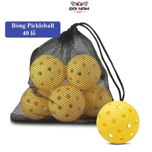 Bộ 6 Bóng Pickleball 40 Lỗ Siêu Bền Dùng Luyện Tập Ngoài Trời Hàng Loại 1 Đại Nam Sport