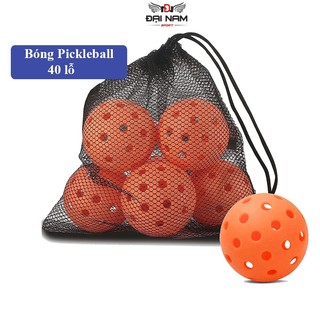 Bộ 6 Bóng Pickleball 40 Lỗ Siêu Bền Dùng Luyện Tập Ngoài Trời Hàng Loại 1 Đại Nam Sport