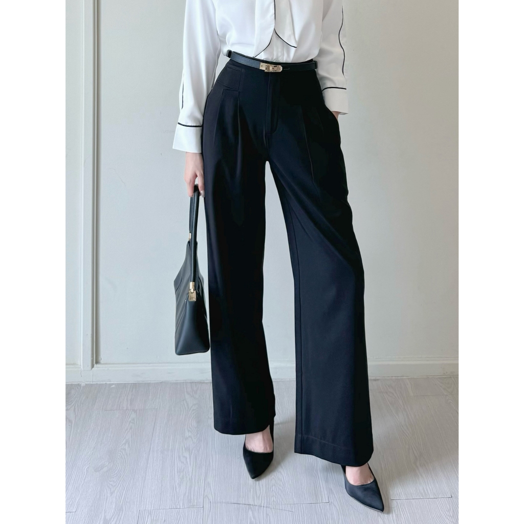 Ảnh BBSTORE’S Quần Suông Công Sở Form Dài Ống Rộng Chất Liệu Kaki - Q3341 2