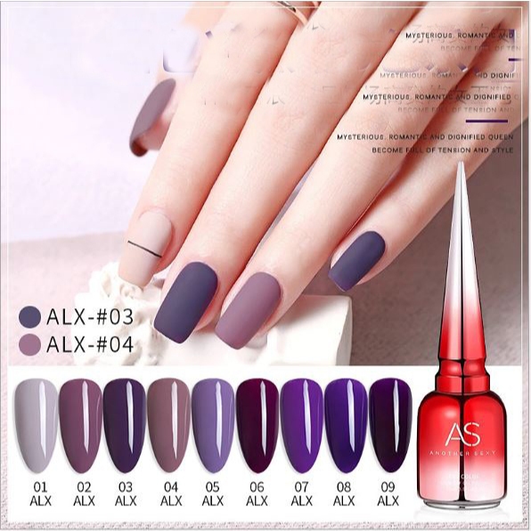Sơn gel AS mẫu chai đỏ nhọn mã ALX 9 chai 15ml siêu HOT siêu xịn