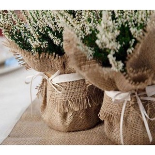 Vải bao bố thưa làm đồ chơi, trang trí decor quán 0,8x1m