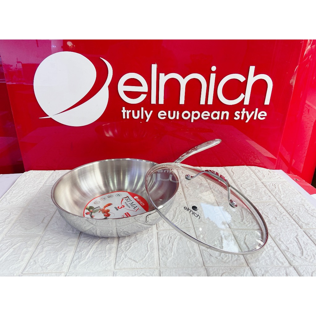 Chảo rán xào inox elmich cao cấp 3 lớp đáy liền Elmich Tri-Max EL-3796 ...