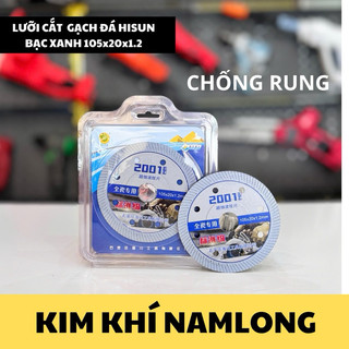 Lưỡi cắt đa năng HISUN 💪FREE SHIP💪 Lưỡi cắt bê tông gạch đá bạc xanh chống rung 105x1.2x20mm H10082