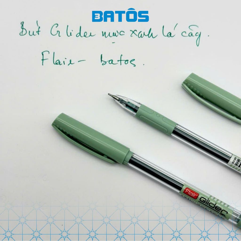 [Mực xanh lá] Hộp 12 bút bi nước Flair Glider 0.5mm.
