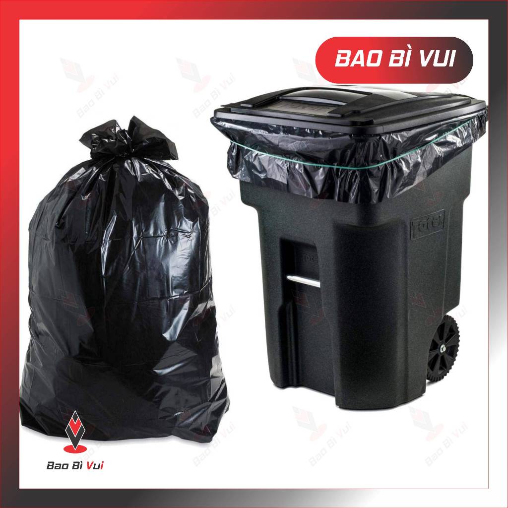 ( Combo 5 kg)Túi rác đen công nghiệp cỡ lớn - BAO BÌ VUI