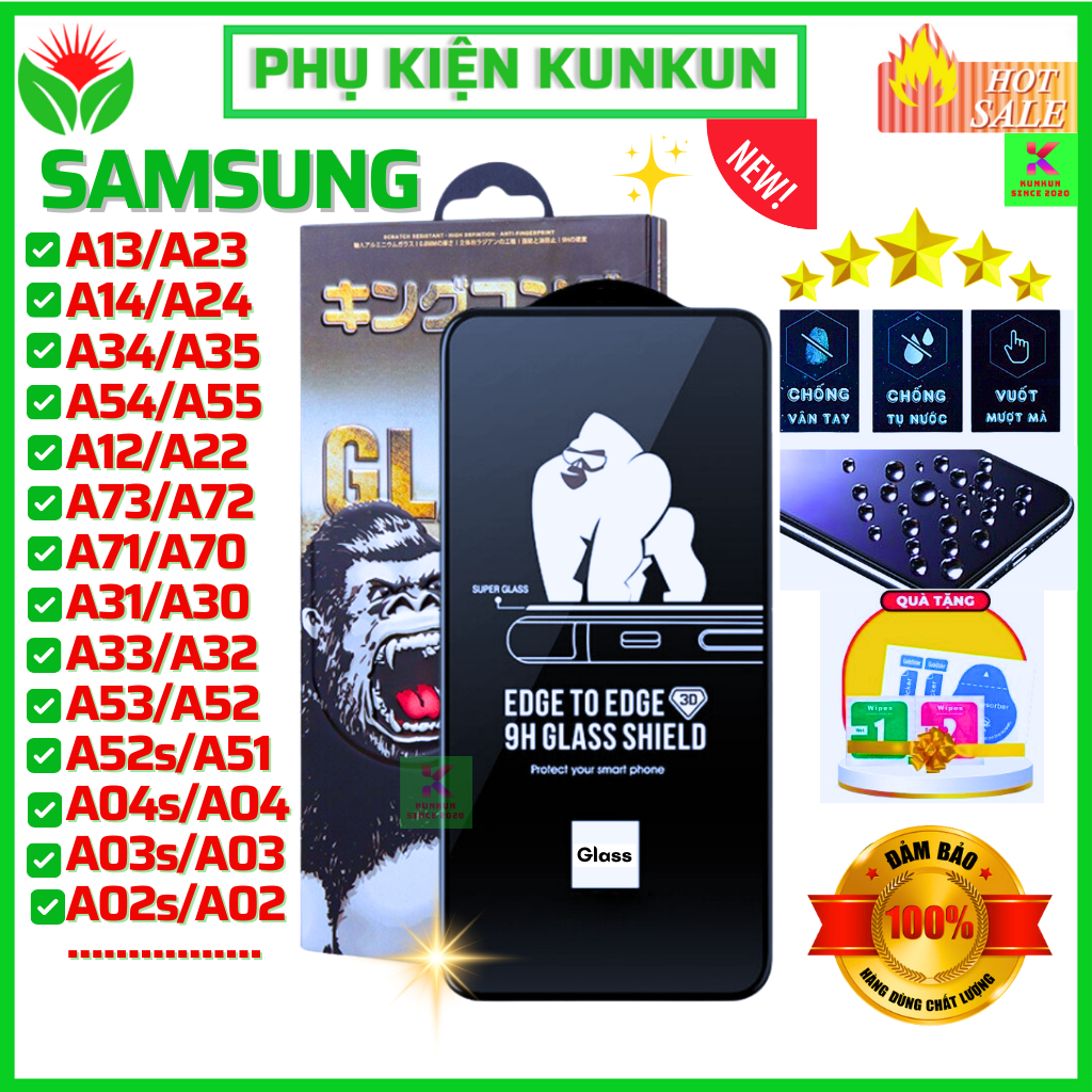 Cường lực Samsung A14 A34 A54 A24 A53 A23 A13 A22 A12 A11 A21s A04 A04s A02s A50s A52s A70 A71 A72 A73 M12 A06 [KK 3D]