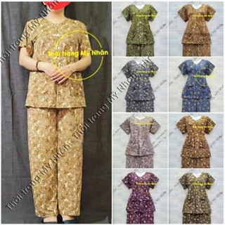 Đồ bộ trung niên thun lạnh bà già 2 túi áo đẹp
