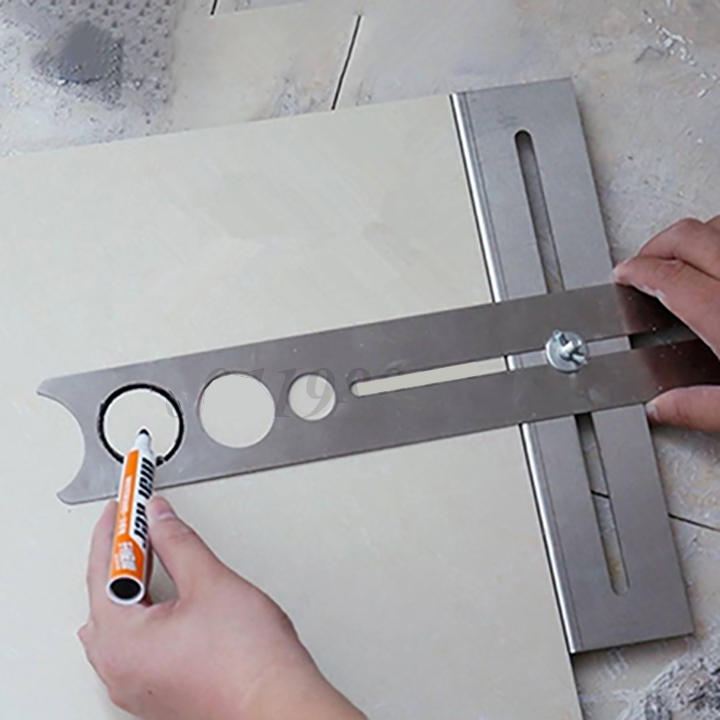 Thước Lấy Dấu Khoan Lỗ Thi Công Ốp Lát