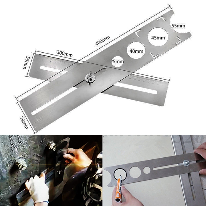 Thước Lấy Dấu Khoan Lỗ Thi Công Ốp Lát