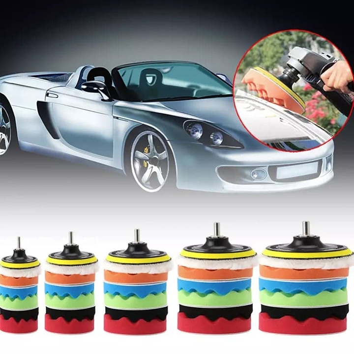 Phớt đánh bóng ❤️FREESHIP❤️ Đầu đánh bóng xe ô tô gắn máy khoan 8 món - Mút đánh bóng xe hơi111