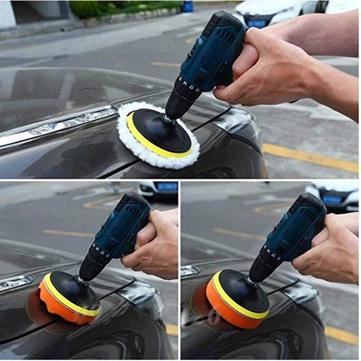 Phớt đánh bóng ❤️FREESHIP❤️ Đầu đánh bóng xe ô tô gắn máy khoan 8 món - Mút đánh bóng xe hơi111